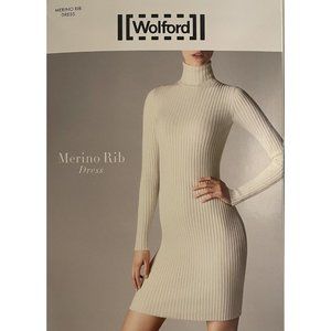 Wolford Merino Rib  Dress Color: Ecrue Size: Large 51896 - 80